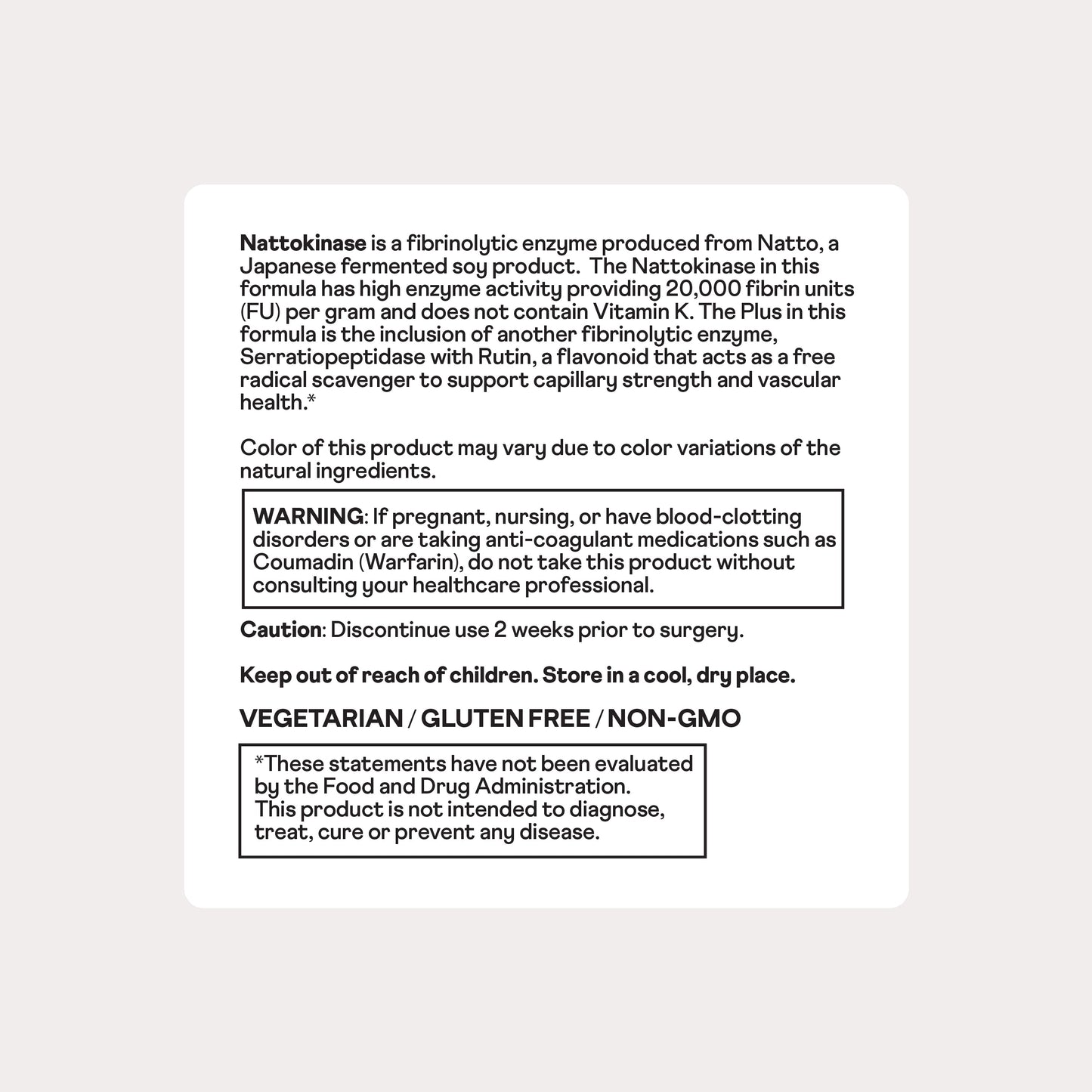 Nuray Nattokinase 150 mg, 20,000 FU per Serving – Supports Healthy Circulation and Vascular Function, 60 Vegetarian Capsules