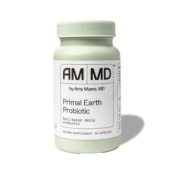 Amy Myers MD Prescription Strength Soil Based Probiotic Three Strains - Primal Earth SBO Probiotics for Normal Bowel Pattern & Healthy GI Microflora - Supports Stomach Discomfort, Bloating and Nausea