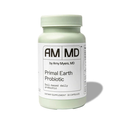 Amy Myers MD Prescription Strength Soil Based Probiotic Three Strains - Primal Earth SBO Probiotics for Normal Bowel Pattern & Healthy GI Microflora - Supports Stomach Discomfort, Bloating and Nausea
