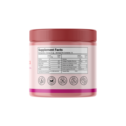 Renvya Poudre quotidienne de fibres + probiotiques – Mélange pour la santé digestive avec collagène, électrolytes et prébiotiques pour la santé intestinale, les ballonnements et la régularité