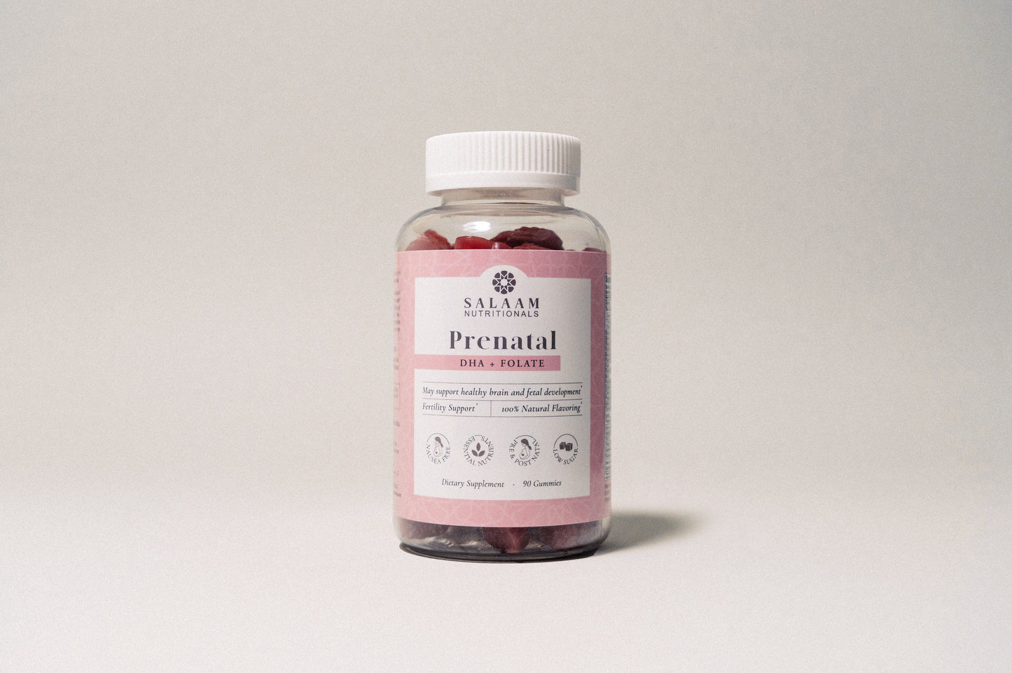 Prenatal Vitamins - Gummy Multivitamins with Folate & DHA - 90 Count | Salaam Nutritionals