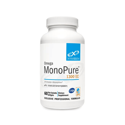 XYMOGEN Omega MonoPure 1300 EC - Fish Oil with 3X Greater Absorption - DHA EPA Omega-3 Supplement for Cardiovascular + Cognitive Support (120 Softgels)