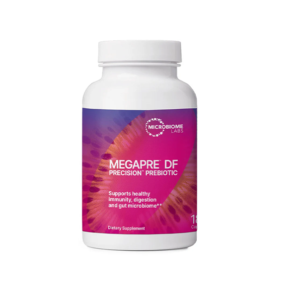 Microbiome Labs MegaPre DF - Dairy-Free Prebiotic Fiber Supplement - Gut Health Prebiotics for Women, Men & Kids 3+ - Support Microbial Diversity (180 Capsules)