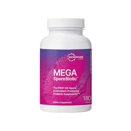 Microbiome Labs MegaSporeBiotic Probiotics for Women & Men - Spore Based Probiotics for Digestive Health - Shelf Stable & Travel-Friendly (180 Capsules)