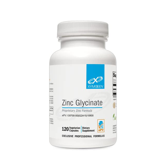 XYMOGEN Zinc Glycinate - 20mg Chelated Zinc Supplement - Zinc Bisglycinate Chelate for Enhanced Absorption - Mineral Supplement for Reproductive + Immune Support (120 Vegan Zinc Capsules)