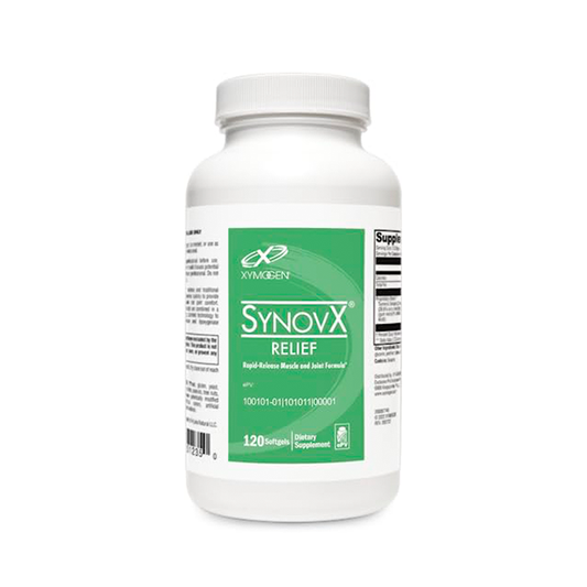 XYMOGEN SynovX Relief - Joint Support Supplement with Boswellia Serrata Extract + Turmeric - Muscle and Joint Relief Supplements - Vegan, Gluten Free and Non GMO (40 Softgels)
