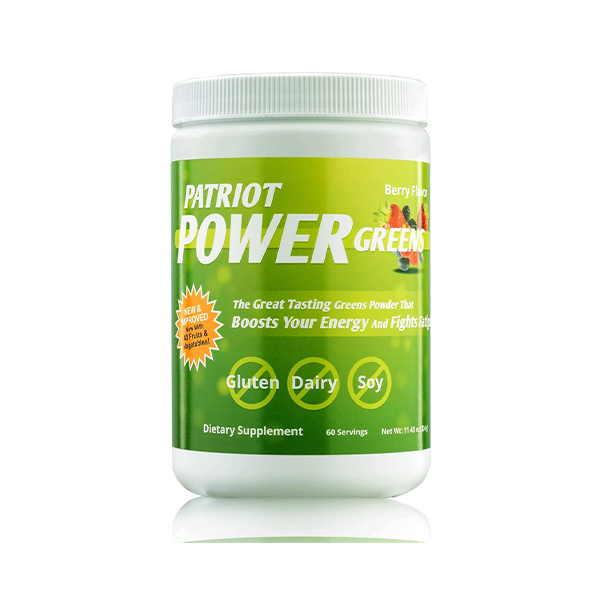 Patriot Power Greens Drink - Organic Superfood Dietary Supplement - 40+ Fruits & Vegetables - 60 Day Supply - 11.43 Ounce