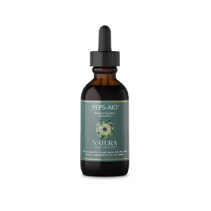 Natura Health Products, Peps-Aid Supplement - Soothes Digestive Discomfort & Neutralizes Excess Stomach Acidity - Featuring Turkey Rhubarb, Cinnamon, German Chamomile, Lemon Balm (2 Fl Oz.)