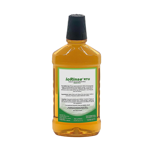ioRinse Ready-to-Use (RTU) Mouthwash for Fresher Breath Zero Alcohol - Green Apple Flavor, 1L