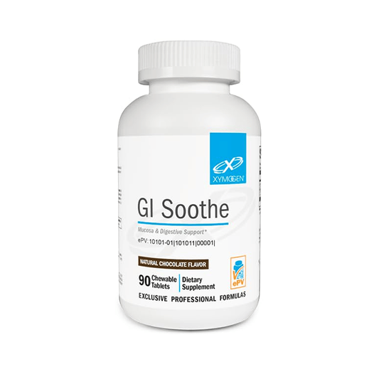 XYMOGEN Gut Health Supplements - GI Soothe Chocolate - Slippery Elm Bark, Licorice Root Extract & Marshmallow Root - Promote GI Lining Health, Mild Bloating Relief & Digestive Comfort (90 Tablets)