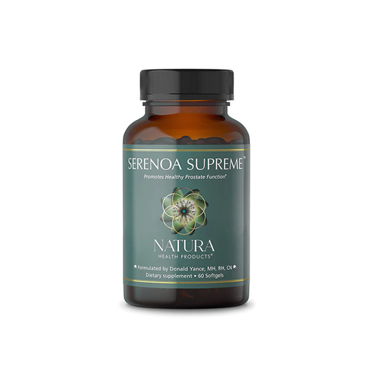 Natura Health Products Serenoa Supreme Supplement - Supports Healthy Prostate Function and Normal Urinary Flow in Men- Featuring Saw Palmento, Nettle, Cratavin, Pumpkin Seed Oil (60 Softgels)