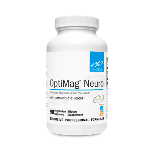 XYMOGEN OptiMag Neuro - Magnesium L-Threonate, Magnesium Malate + Magnesium Glycinate Chelated Magnesium to Support Brain Health - Supports Relaxation + Stress Management (90 Capsules)