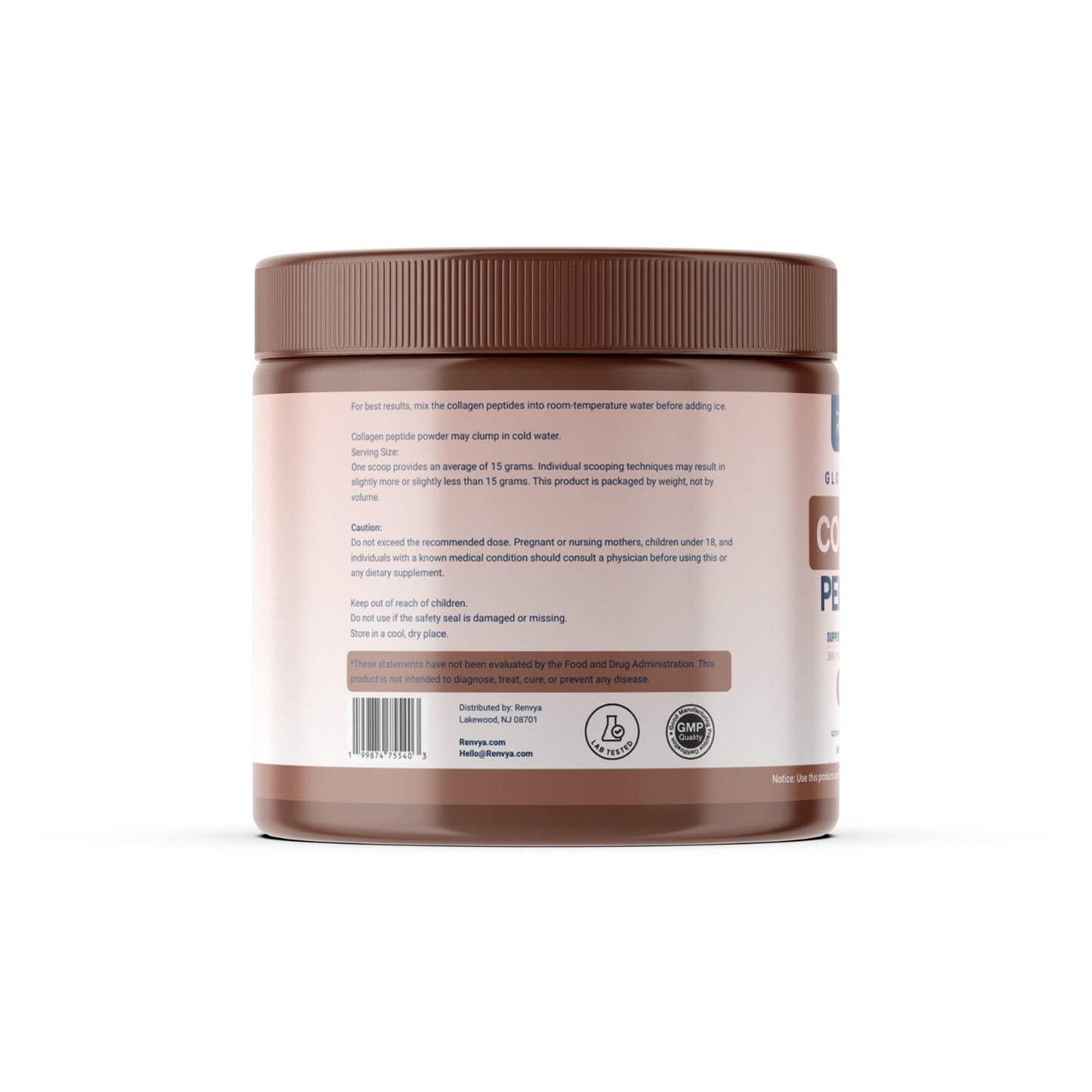 Renvya Poudre de Peptides de Collagène – Collagène Hydrolysé Types I & III pour la Peau, les Cheveux, les Ongles et les Articulations, Sans Arôme, Sans OGM, Sans Gluten