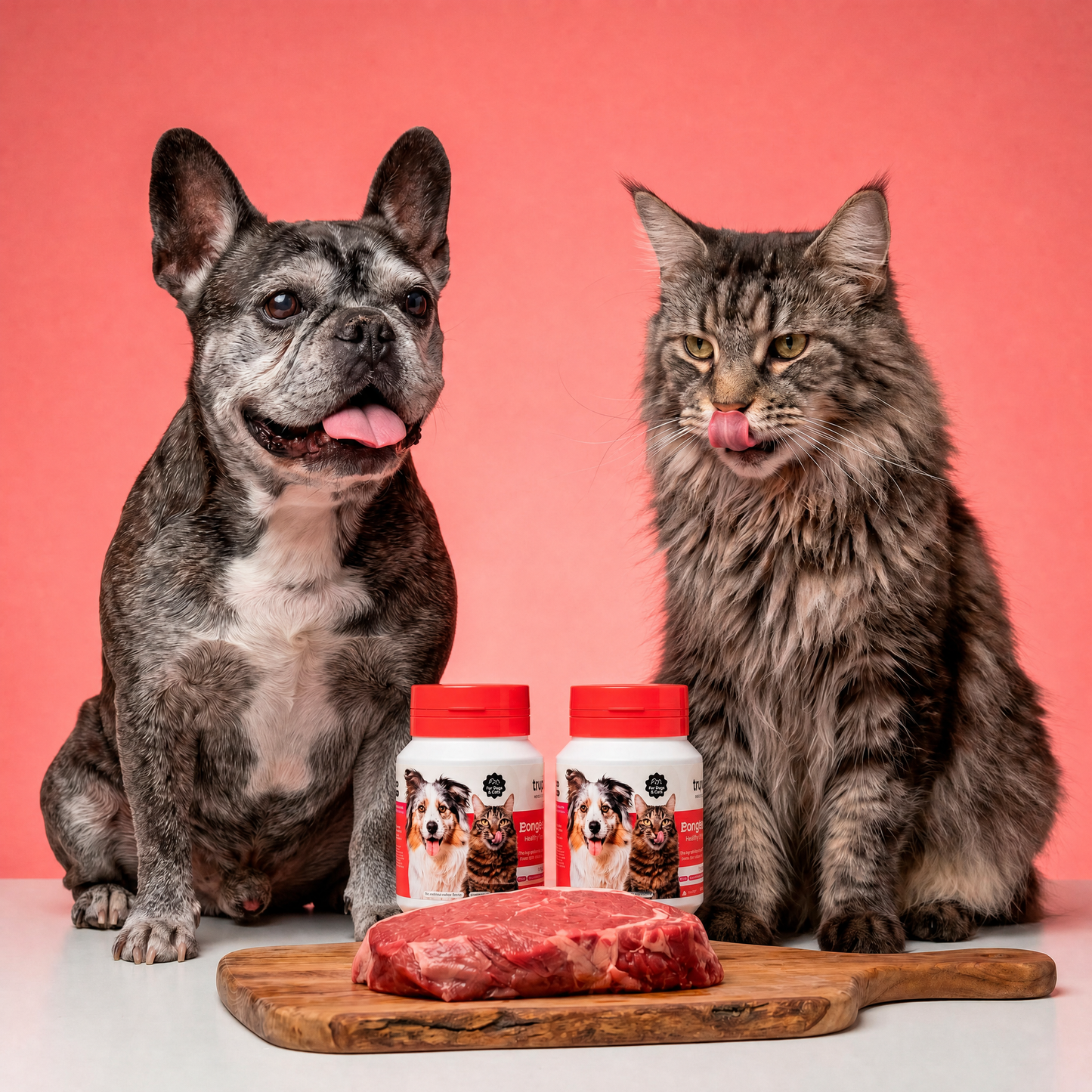 TruWell Pet Longevity Support Soft Chews for Dogs & Cats — Healthy Aging & Cellular Wellness with CoQ10, Lion's Mane, Omega-3 & Antioxidants — Beef Flavor, 60 Chews