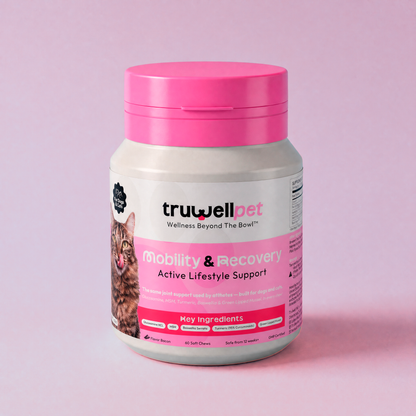 TruWell Pet Mobility & Recovery Soft Chews for Dogs & Cats — Joint Support with Glucosamine, MSM, Turmeric, Boswellia & Green Lipped Mussel — Bacon Flavor, 60 Chews
