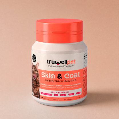 TruWell Pet Skin & Coat Soft Chews for Dogs & Cats — Healthy Skin & Shiny Coat with Wild Alaskan Salmon Oil, Omega-3 & -6 and Biotin — Salmon Flavor, 60 Chews