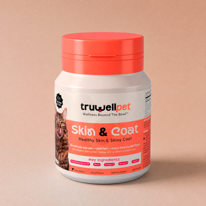 TruWell Pet Skin & Coat Soft Chews for Dogs & Cats — Healthy Skin & Shiny Coat with Wild Alaskan Salmon Oil, Omega-3 & -6 and Biotin — Salmon Flavor, 60 Chews