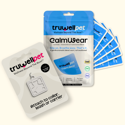 TruWell Pet Aromatherapy Locket for Dogs & Cats — Reusable Clip-On Patch Holder for TruWell Pet Wear Aroma Patches — Attaches to Collar, Leash or Carrier