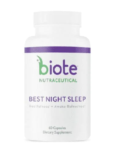 Biote Nutraceuticals - Best Night Sleep - Restfulness + Awake Refreshed (60 Capsules)
