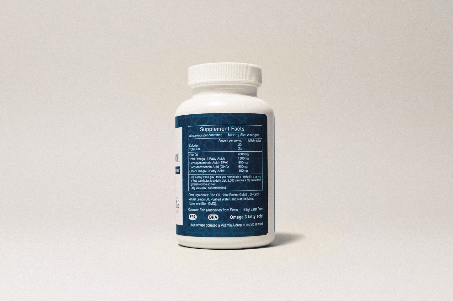 Fish Oil 2000mg Omega-3 Soft Gels with EPA & DHA - 60 Count | Salaam Nutritional's