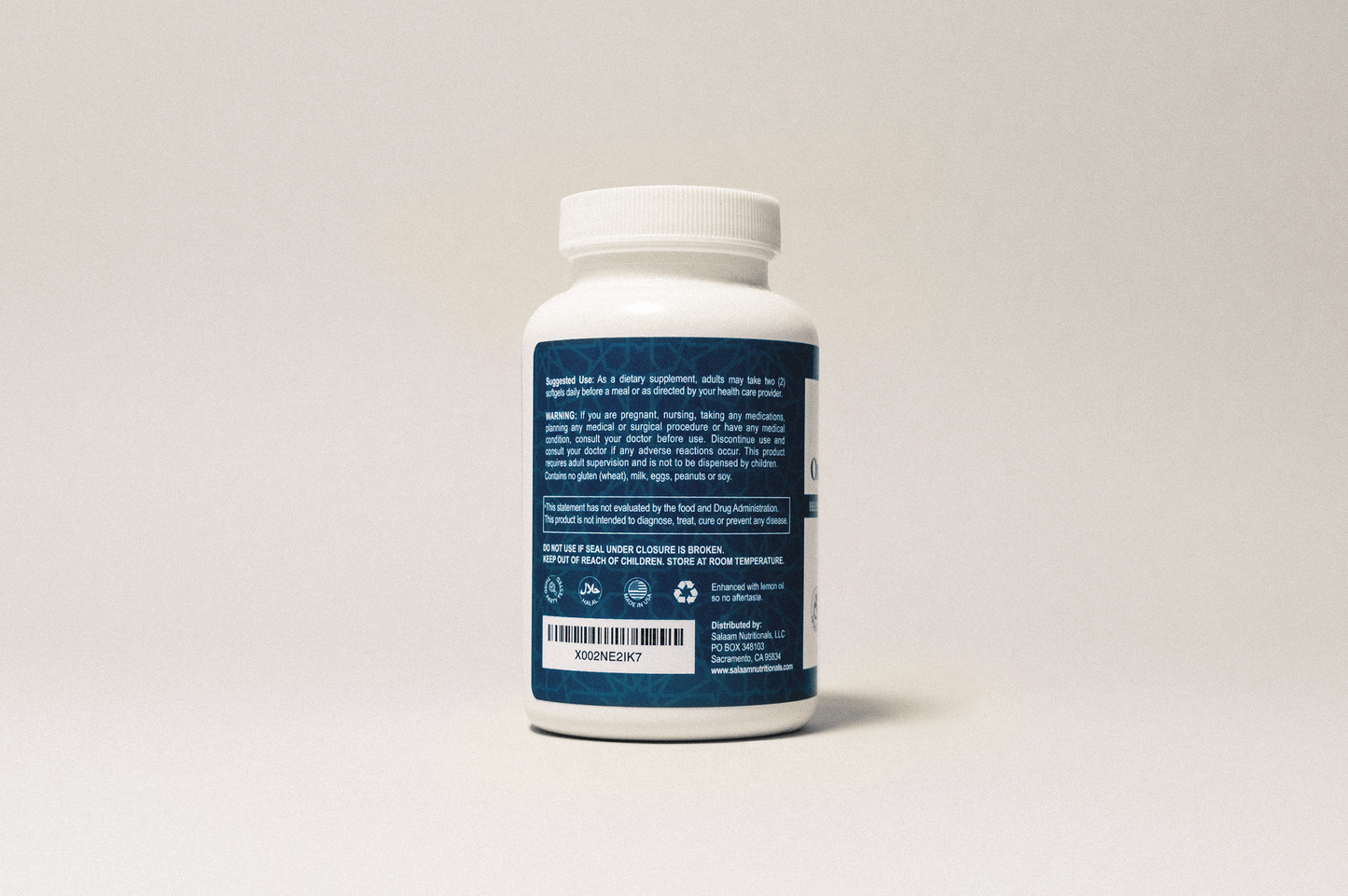 Fish Oil 2000mg Omega-3 Soft Gels with EPA & DHA - 60 Count | Salaam Nutritional's