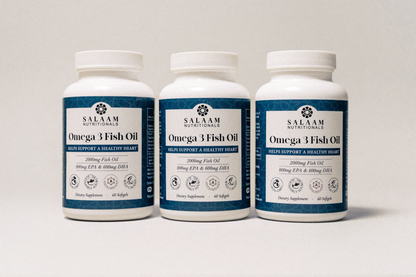 Fish Oil 2000mg Omega-3 Soft Gels with EPA & DHA - 60 Count | Salaam Nutritional's