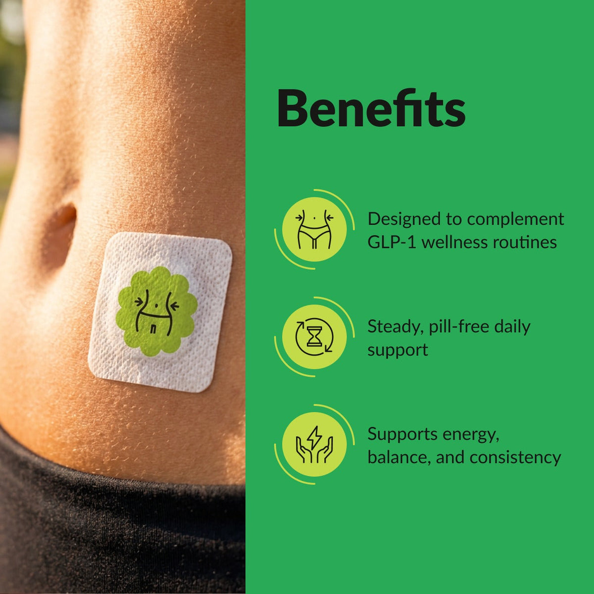 PatchAura SlimSync Patch – GLP-1 Companion & Metabolic Support (30 Patches)
