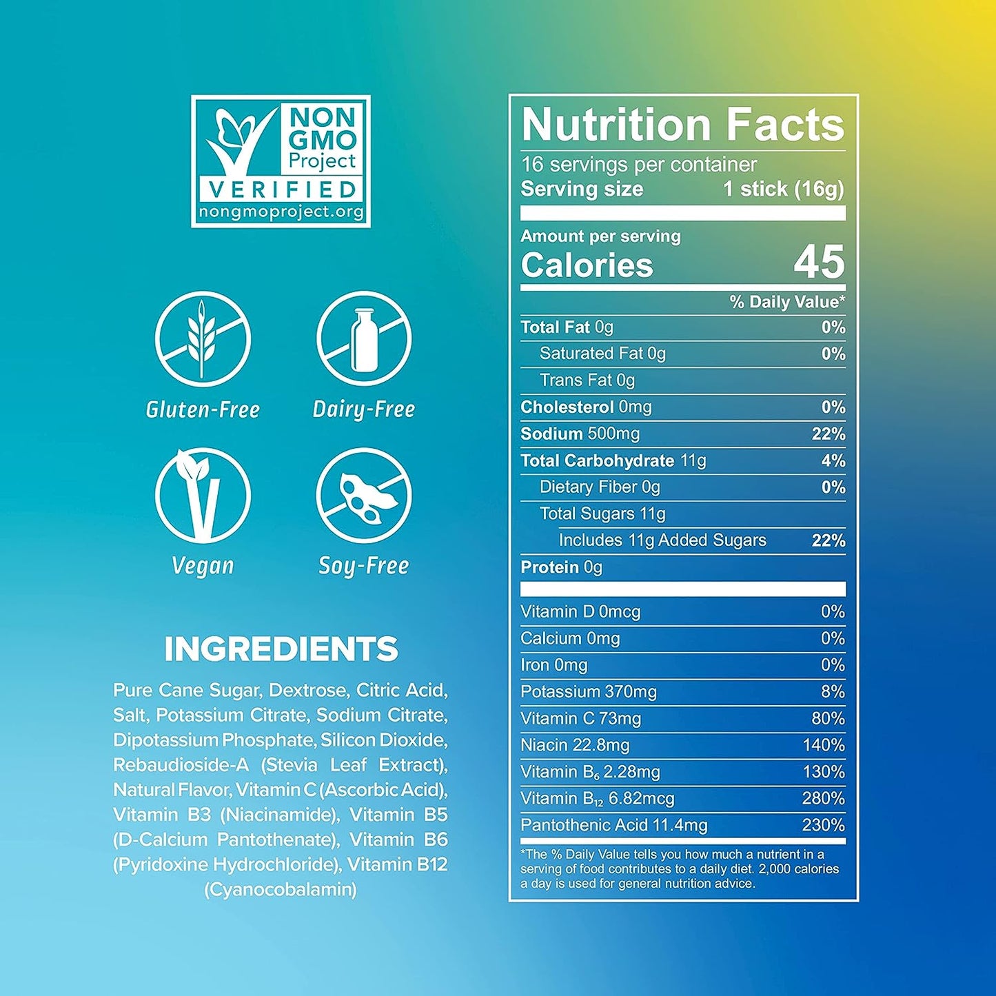 Liquid I.V. Hydration Multiplier - Lemon Lime - Hydration Powder Packets, Electrolyte Drink Mix - 8 Sticks