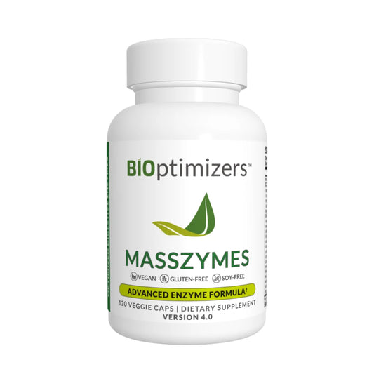 BIOptimizers MassZymes Digestive Enzymes Supplement – Max Nutrient Absorption, Boost Energy, Reduce Bloating – Health Vegan Dairy-Free – Muscle Recovery, Gut Health & Clarity - 100,000 Units 250 Caps