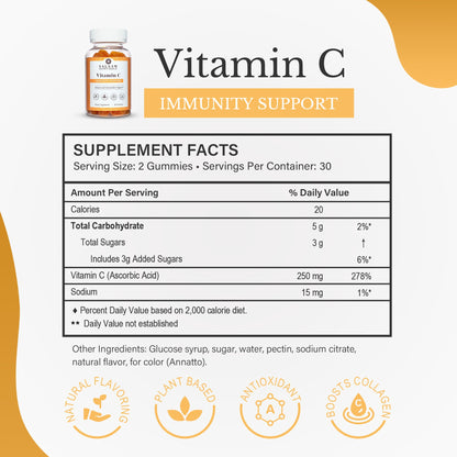 Vitamin C Chewable Gummies - 60 Count | Salaam Nutritionals