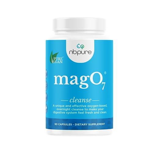 MagO7 cleanse dietary supplement bottle with blue label, vegan, 90 capsules