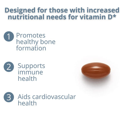 Metagenics - D3 5000 + K, Vitamin D and Vitamin K - 60 Softgels