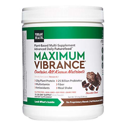 Vibrant Health, Maximum Vibrance, Complete Vegan Meal Shake with Plant-Based Protein