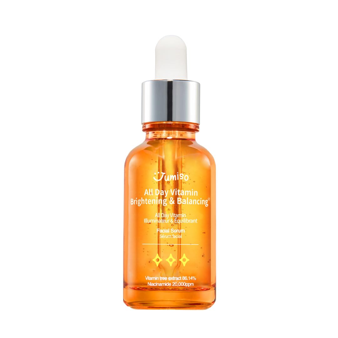 JUMISO All Day Vitamin Serum, Brightening & Balancing Facial Serum, Mother's Day, Gift, Vitamin C, A, B, D, E , Serum with Vitamin, Korean Skincare, Skin brightening, soothing, Vegan serum, Vitamin tree extract 86.14%, Niacinamide 20,000ppm