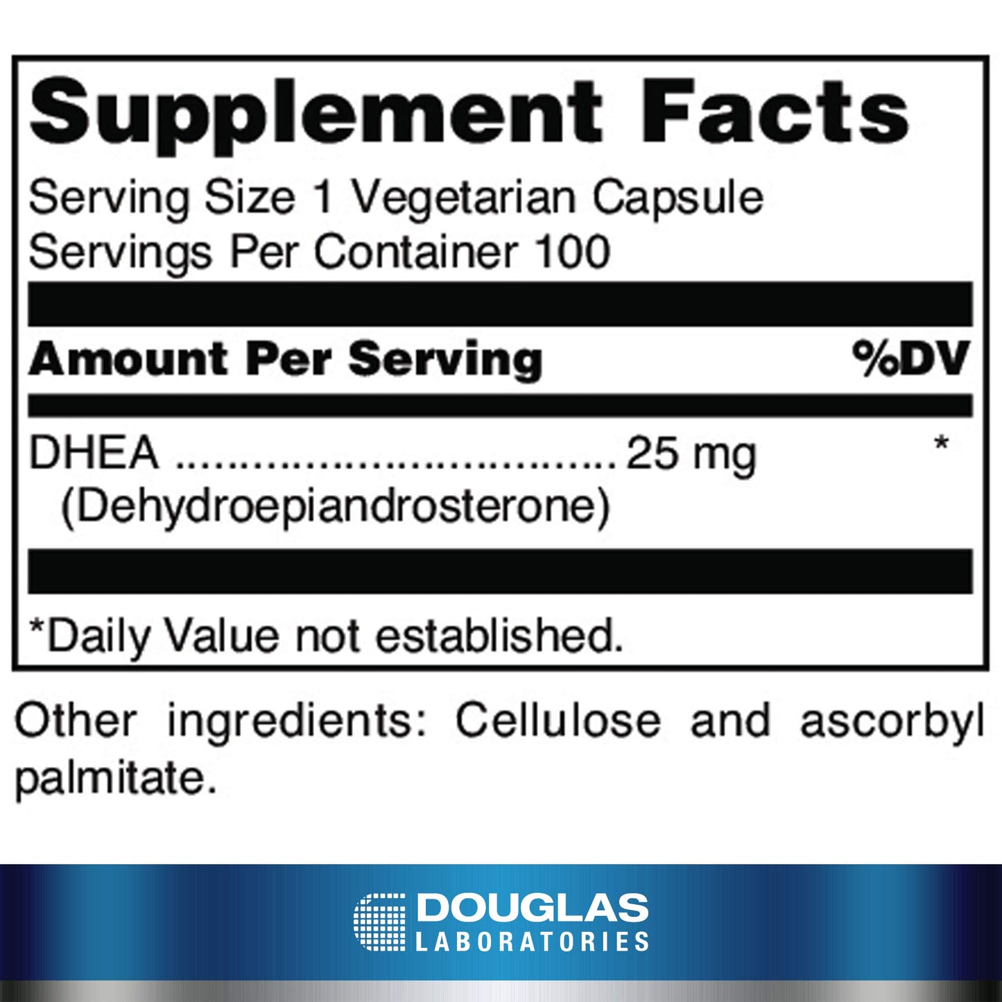 Douglas Laboratories DHEA 25 mg - 100 Capsules