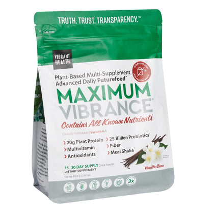Vibrant Health, Maximum Vibrance, Complete Vegan Meal Shake with Plant-Based Protein