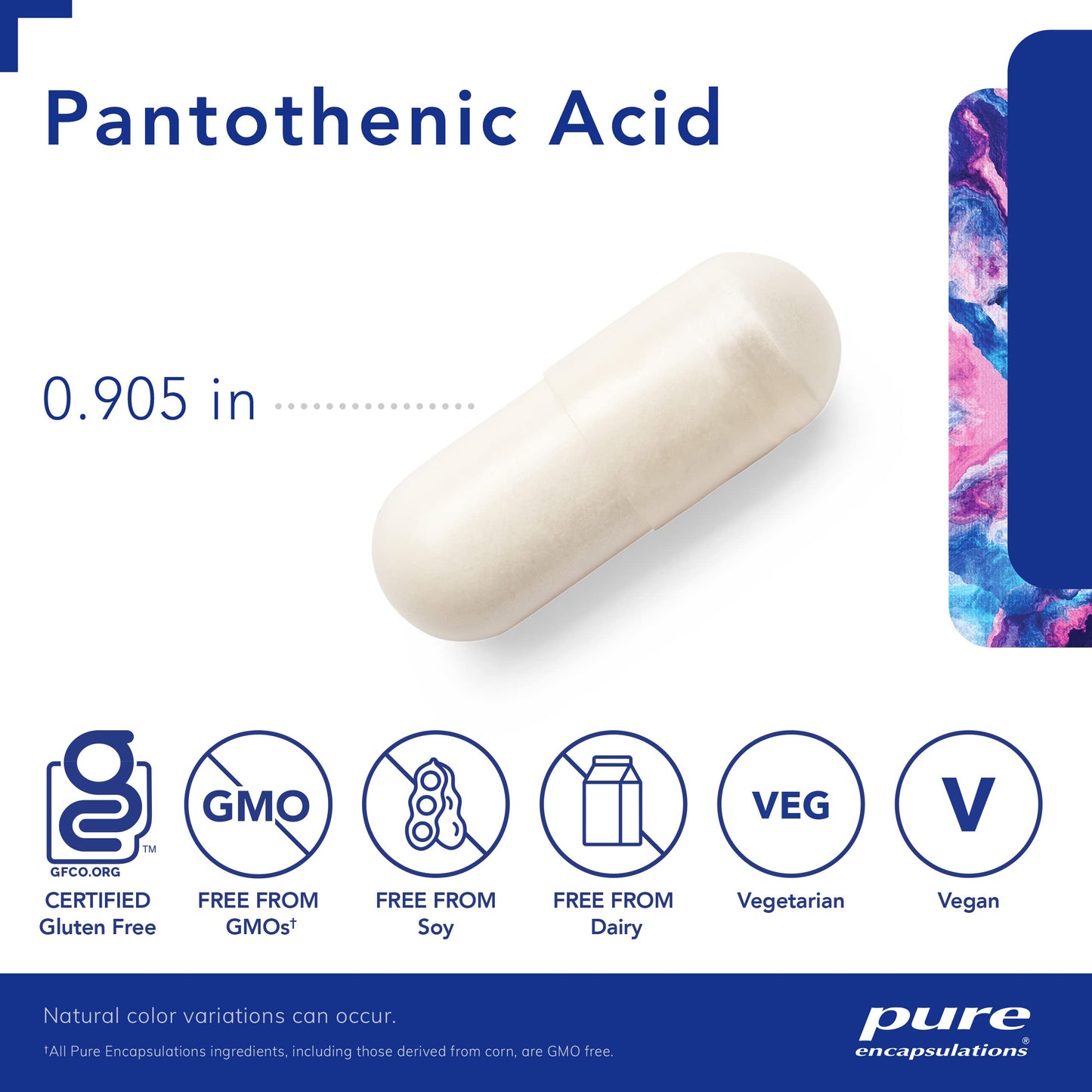 Pure Encapsulations Pantothenic Acid - 120 Capsules