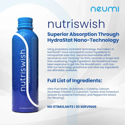 NutriSwish 10 FL OZ Liquid Vitamins, Dietary Supplement Liquid Multivitamins with Ultra-Pure Water, Glutathione, L-Cysteine, Calcium Ascorbate (Vitamin C), Curcumin, Tartaric Acid, Potassium Sorbate Sante Medi NutriSwish 10 FL OZ Liquid Vitamins, Dietary Supplement Liquid Multivitamins with Ultra-Pure Water, Glutathione, L-Cysteine, Calcium Ascorbate (Vitamin C), Curcumin, Tartaric Acid, Potassium Sorbate Sante Medi