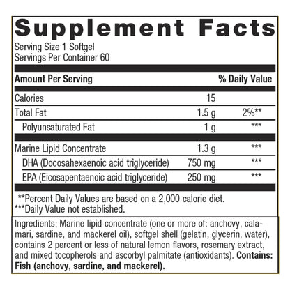 Metagenics - OmegaGenics Neuro 1000 - 60 Softgels