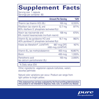 Pure Encapsulations B-Complex Plus - 60 Count