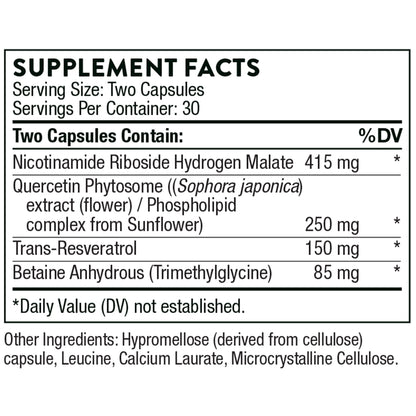 Thorne ResveraCel - 60 Capsules (30 Servings)