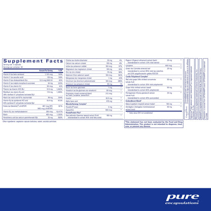 Pure Encapsulations Men's Nutrients - Multivitamin Mineral Supplement - 180 Capsules