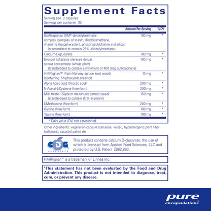 Pure Encapsulations - DIM Detox - 60 Capsules
