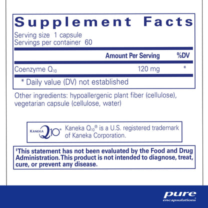 Pure Encapsulations CoQ10 120 mg - Coenzyme Q10 Supplement for Heart Health - 60 Capsules