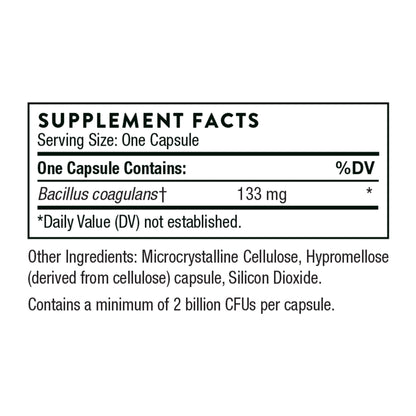Thorne Bacillus Coagulans Probiotic - 60 Capsules