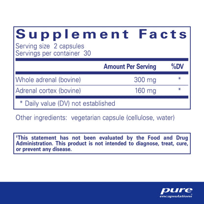 Pure Encapsulations Adrenal Cortex Supplement - 60 Capsules